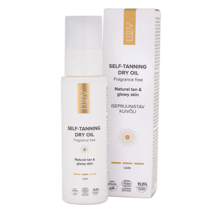 Naturlig Brun-utan-Sol Torr-olja Mörk COSMOS, 100ml