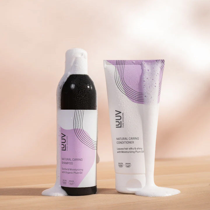 Naturligt närande schampo- och balsamset med plommon-olja